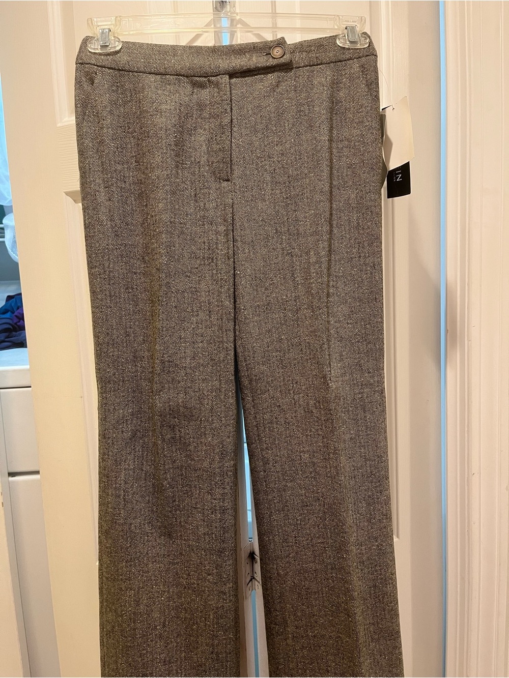 Saville Row Gray Herringbone Dress Pants